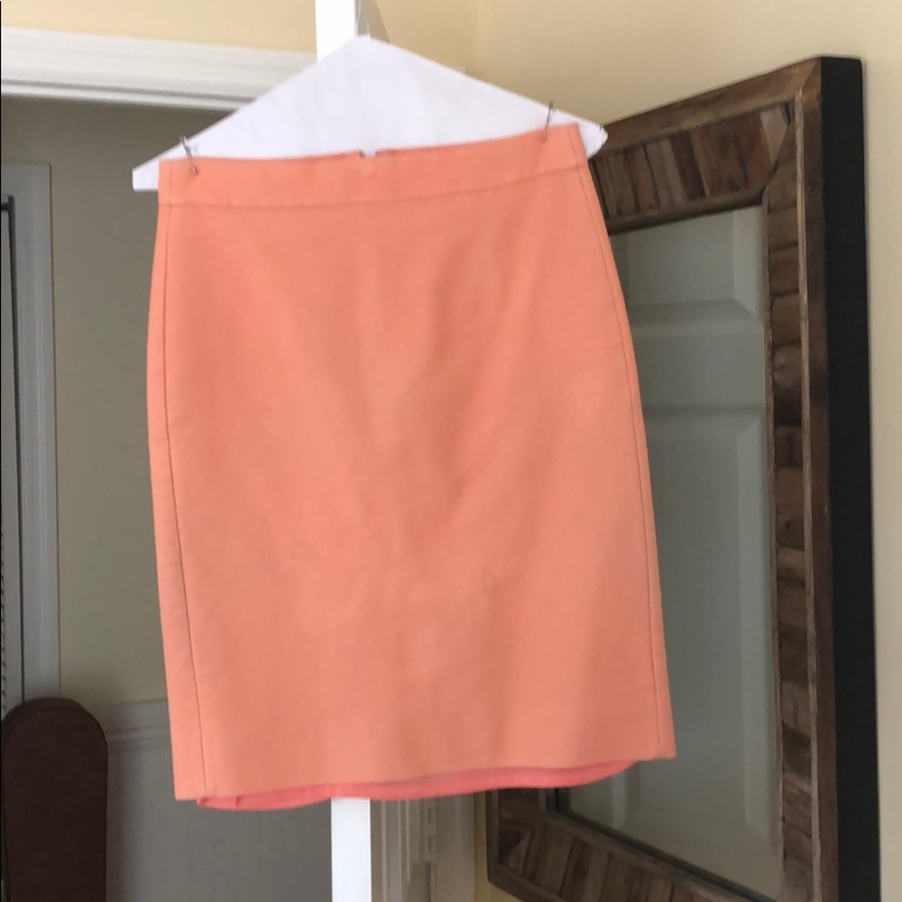 Coral No. 2 pencil style J. Crew skirt